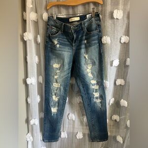 Slink jeans distressed Mid Wash Blue Women's Jeans